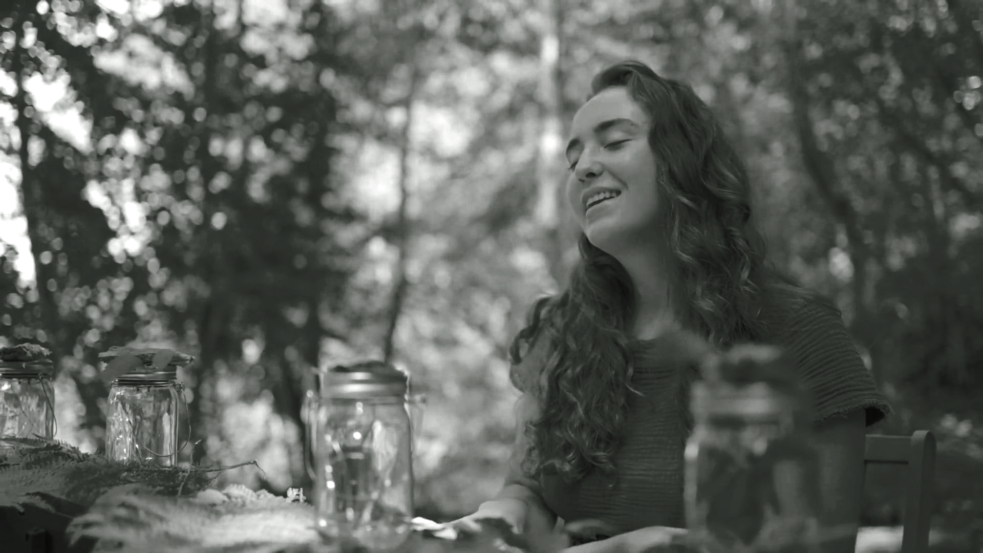 Noa Sorelina in a quiet woodland